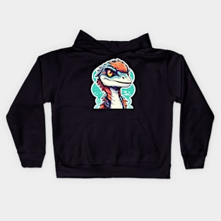 Velociraptor Illustration Kids Hoodie